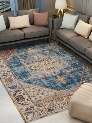 Bright Colour Vintage Traditional Design Area Rug Living Room Hall Office Floor Rug