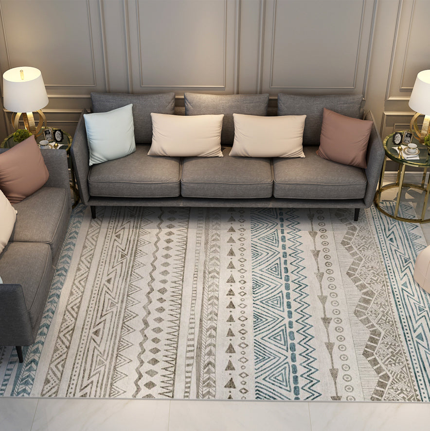 Modern Moroccan Geometric Rugs Carpet Floormat - Image 3