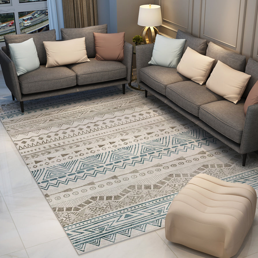 Modern Moroccan Geometric Rugs Carpet Floormat - Image 2