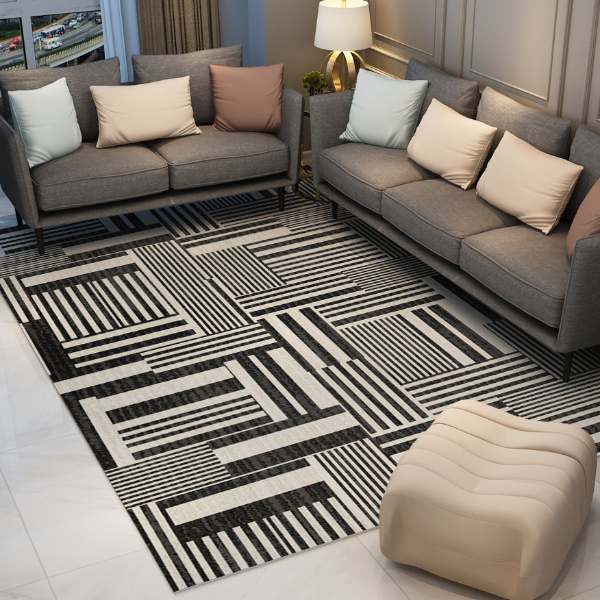 Striped Simple Modern Rugs Carpet Floormat - Image 2