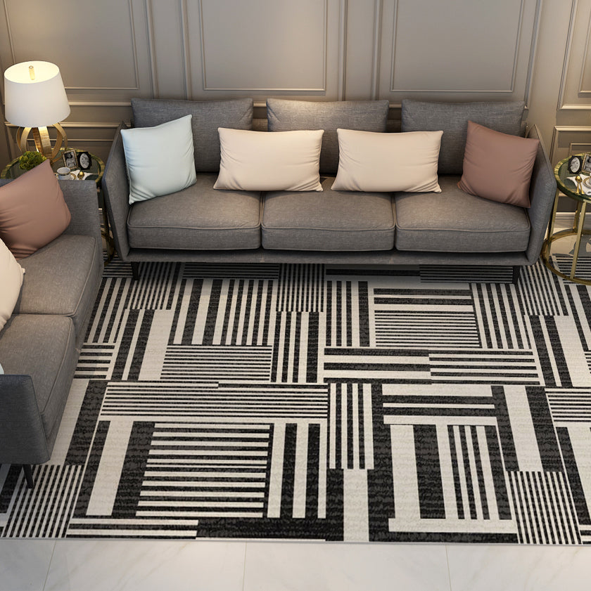Striped Simple Modern Rugs Carpet Floormat - Image 3