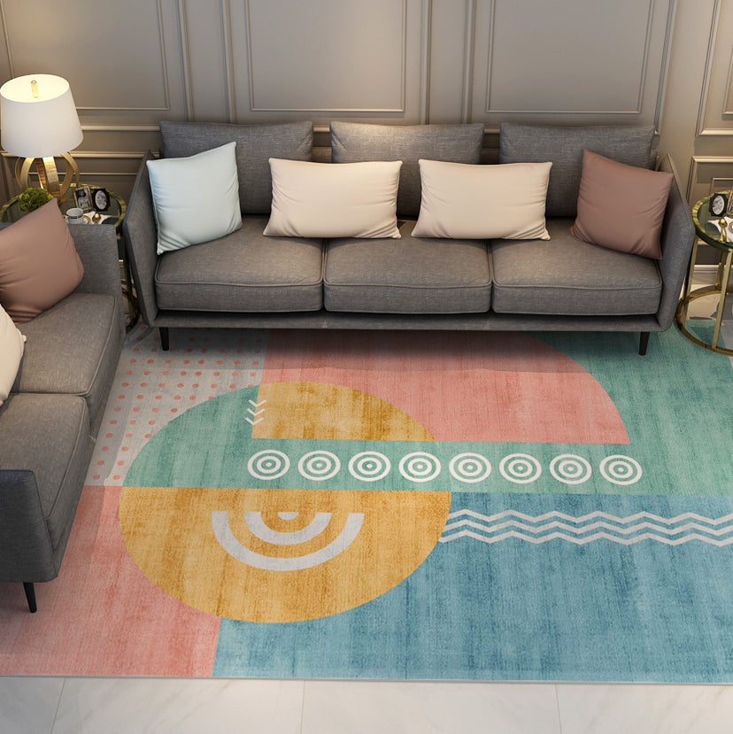 Simple Modern Geometric Patterned Rugs Carpet Floormat - Image 2