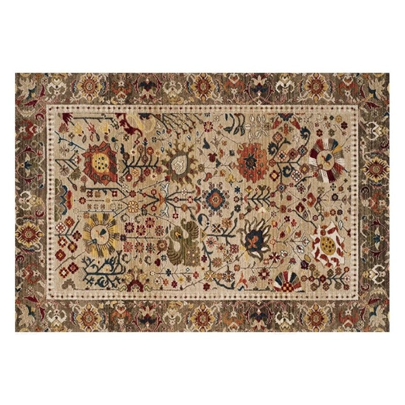 Floral Retro Traditional Shaggy Rugs for the Lobby Office Living Room