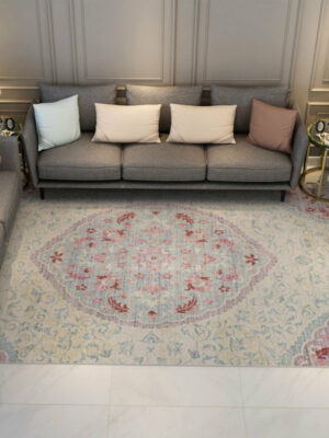 Polyester Printed Beautiful Traditional Plush Vintage Rugs for Living Room Bedroom Hall Office