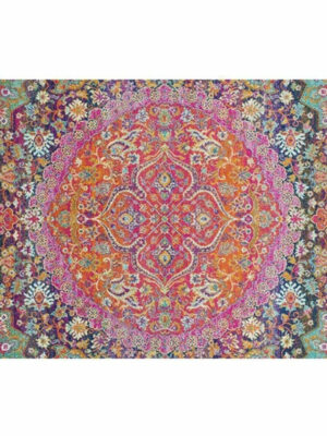 Red Floral Plush Traditional Rugs for the Office Living Room Lobby