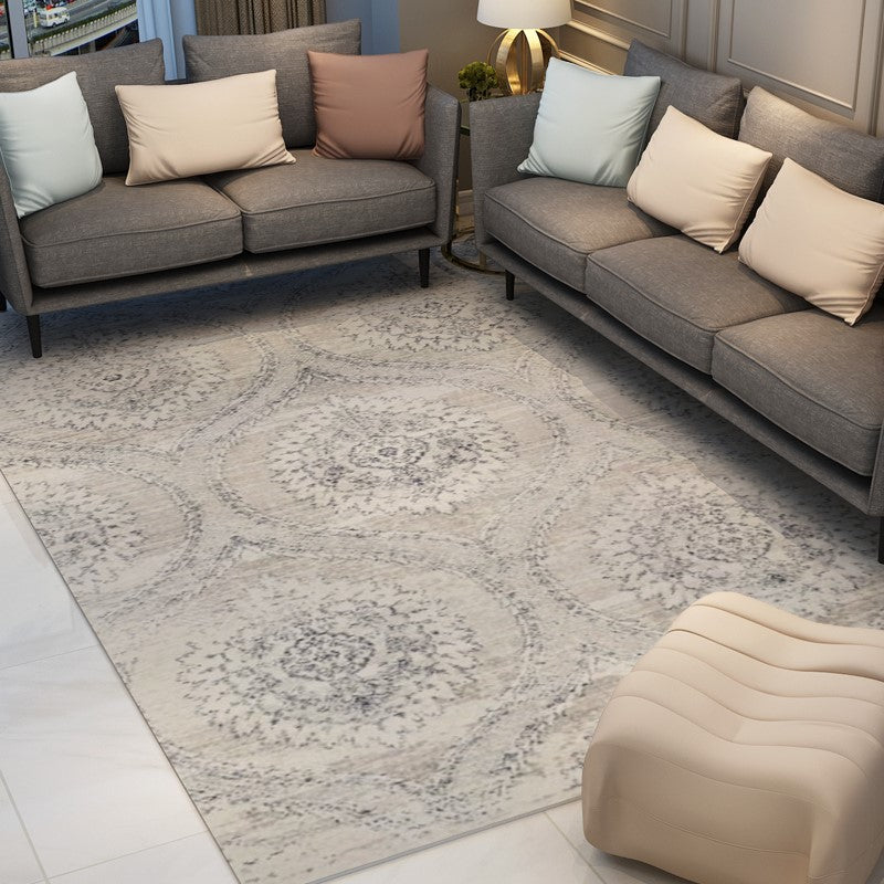 Simple White Plush Traditional Carpets for the Living Room and Bedroom - Image 3