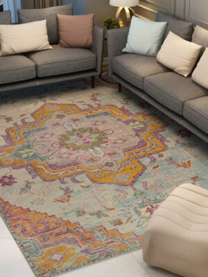 Patterned Floral Traditional Shaggy Rugs for the Living Room Bedroom Hall