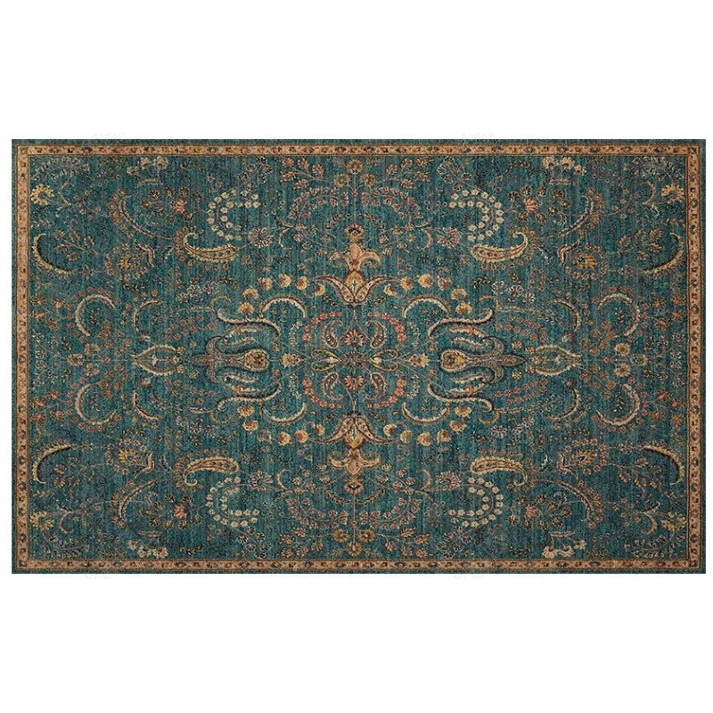 Green Black Shaggy Traditional Retro Patterned Carpets for the Lobby Office - Image 2