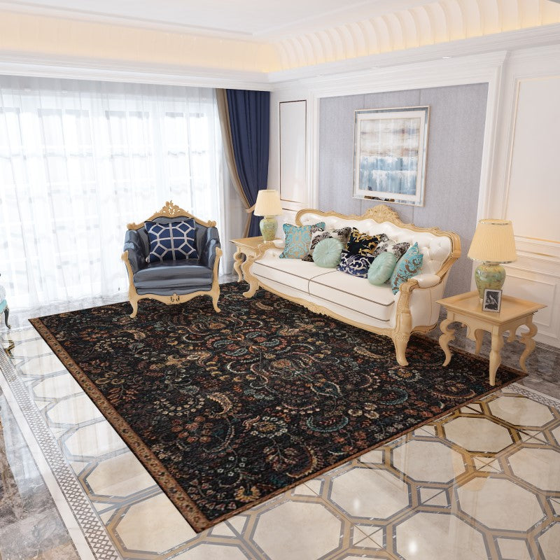 Green Black Shaggy Traditional Retro Patterned Carpets for the Lobby Office - Image 5