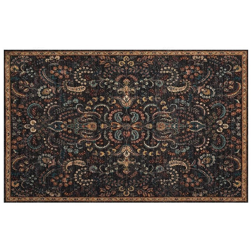 Green Black Shaggy Traditional Retro Patterned Carpets for the Lobby Office - Image 4