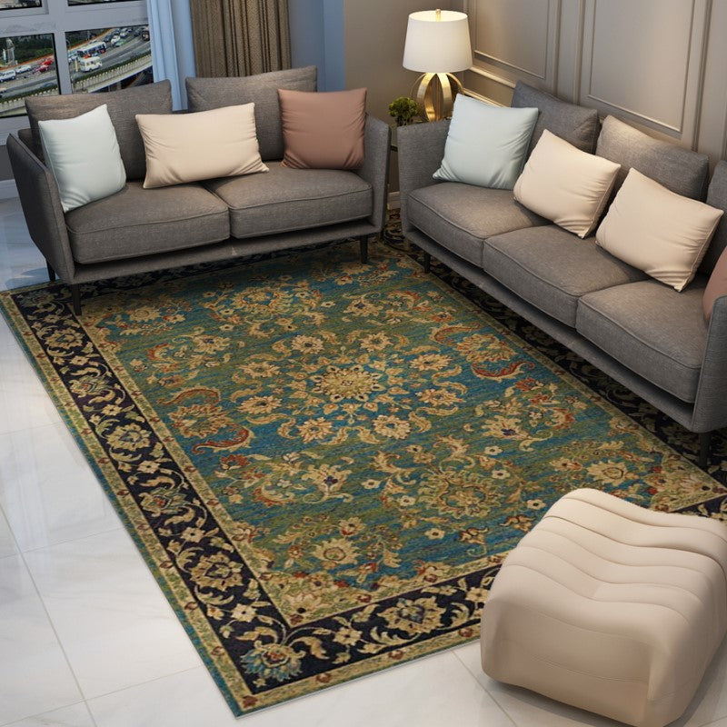 Beautiful Floral Printed Traditional Shaggy Vintage Rugs for Living Room Dining Room Bedroom Hall - Image 4