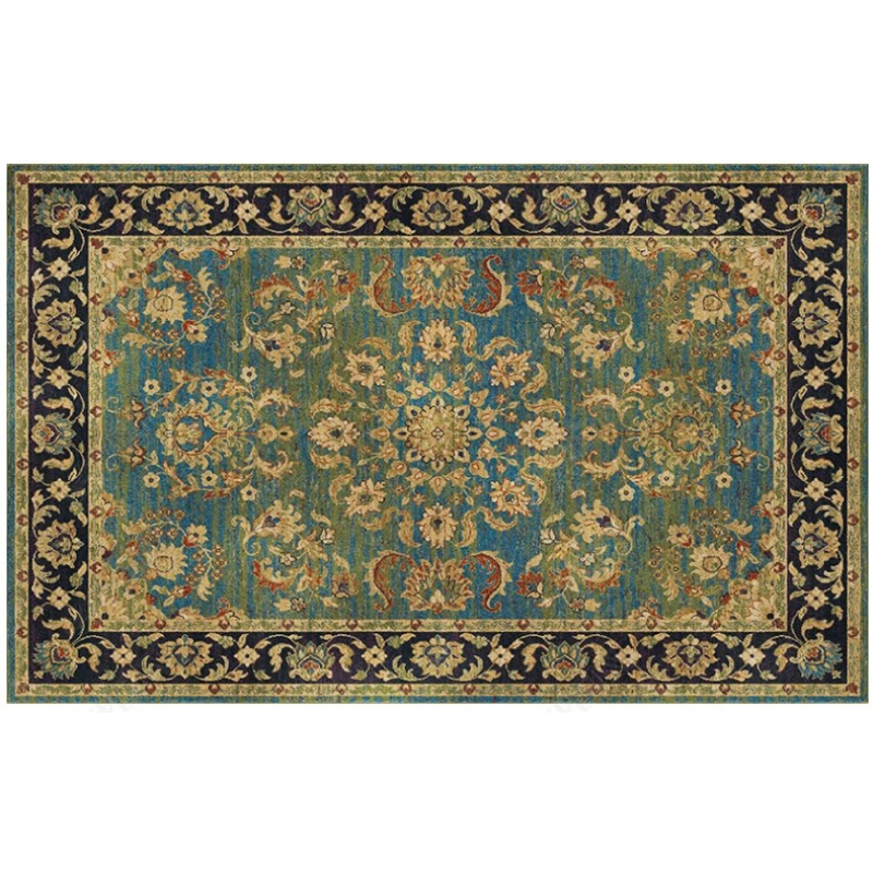 Beautiful Floral Printed Traditional Shaggy Vintage Rugs for Living Room Dining Room Bedroom Hall - Image 3