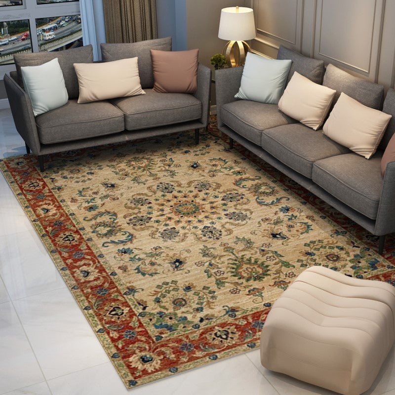 Beautiful Floral Printed Traditional Shaggy Vintage Rugs for Living Room Dining Room Bedroom Hall - Image 6