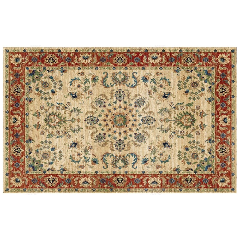 Beautiful Floral Printed Traditional Shaggy Vintage Rugs for Living Room Dining Room Bedroom Hall - Image 7