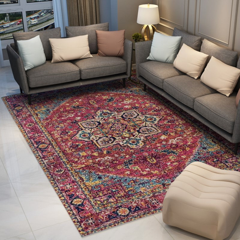 Gorgeous Fine Printed Traditional Shaggy Vintage Rugs for Living Room Dining Room Bedroom Hall - Image 4