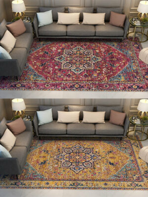 Gorgeous Fine Printed Traditional Shaggy Vintage Rugs for Living Room Dining Room Bedroom Hall