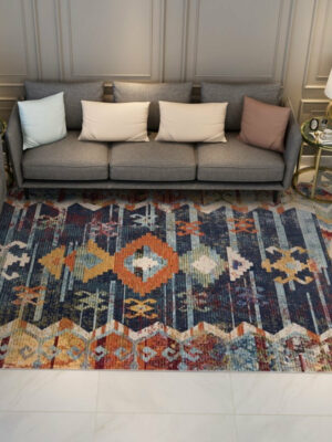 Striped Traditional Plush Patterned Area Retro Rugs for the Living Room Bedroom