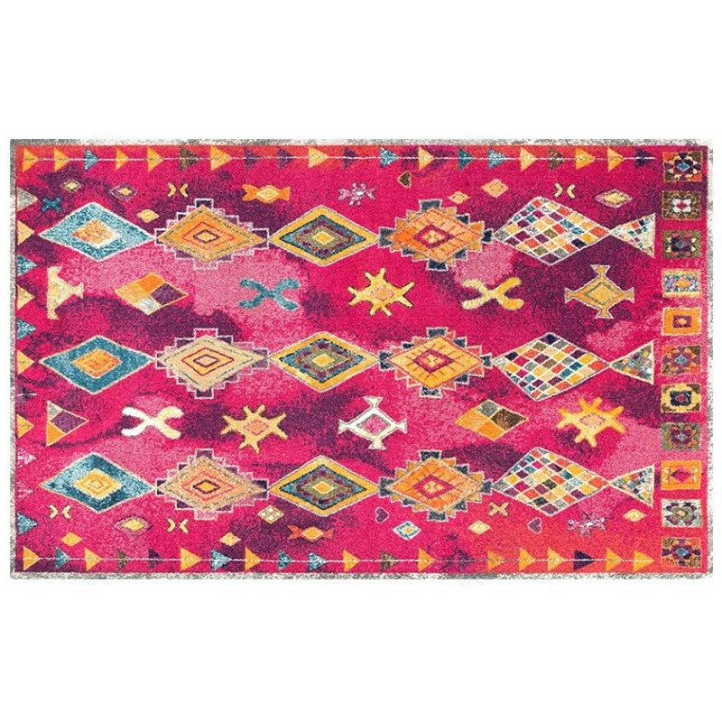 Pink Traditional Shaggy Patterned Moroccan Area Rugs for the Hall Living Room and Bedroom - Image 3