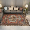 Traditional Retro Plush Patterned Area Rug for Office Living Room Lobby