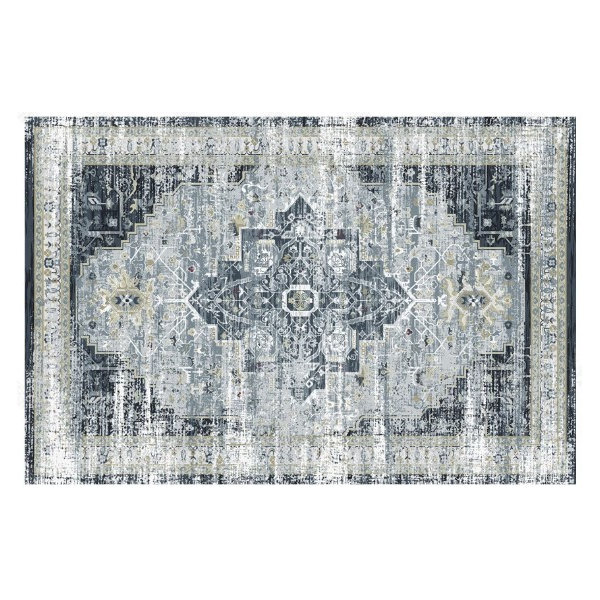 Gray Green Fine Traditional Printed Vintage Shaggy Area Rugs Floor Mat for Living Room Hall Office - Image 2