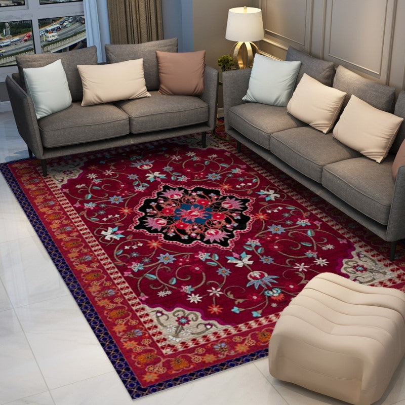 Printed Fine Gorgeous Floral Traditional Shaggy Vintage Rugs for Living Room Dining Room Bedroom Hall - Image 4