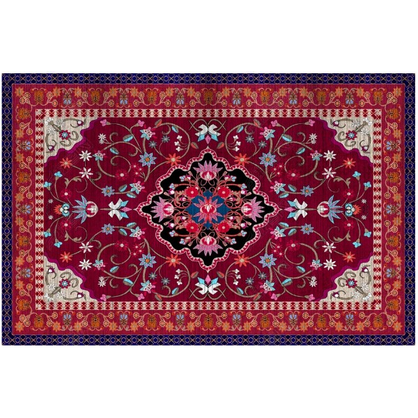 Printed Fine Gorgeous Floral Traditional Shaggy Vintage Rugs for Living Room Dining Room Bedroom Hall - Image 3