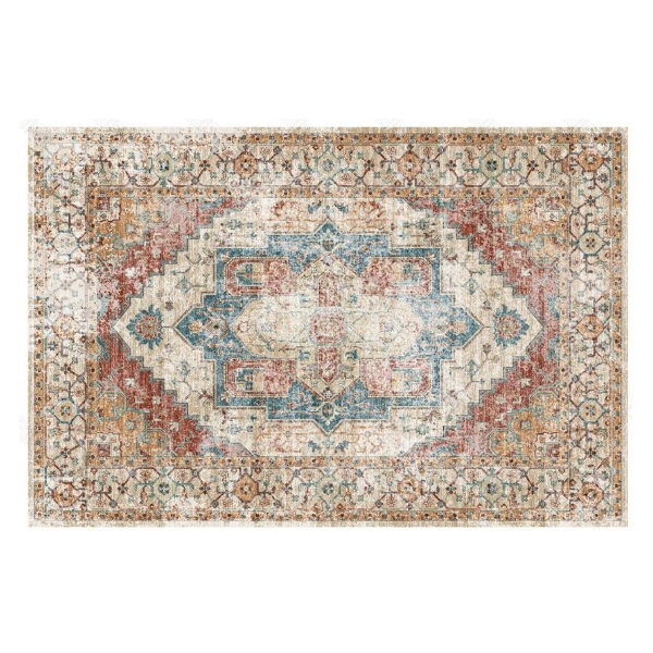 Traditional Pretty Colour Printed Vintage Plush Area Rugs Floor Mat for Living Room Hall Office - Image 2