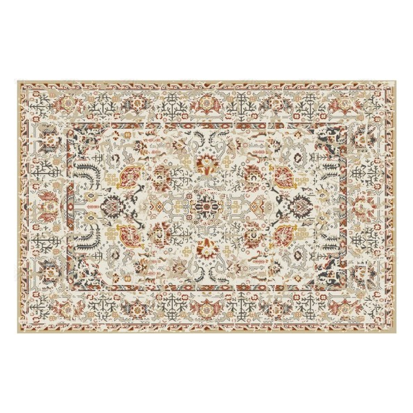 Yellow Polyester Traditional Printed Texture Fine Vintage Plush Area Rugs Floor Mat for Living Room Hall Office - Image 2