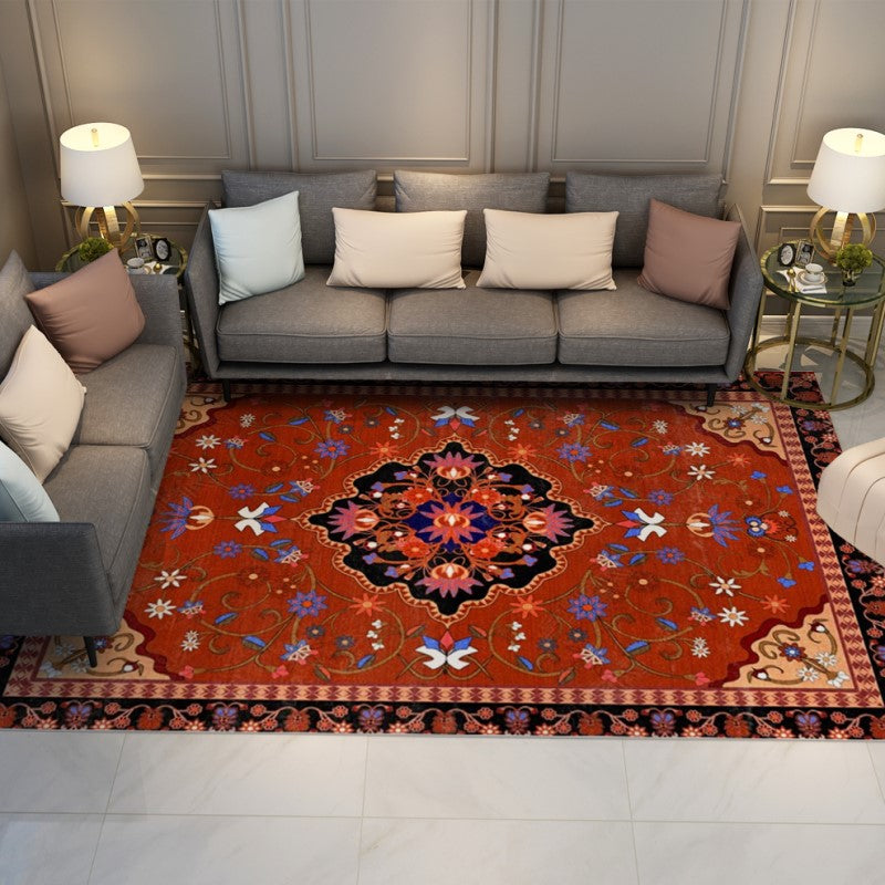 Printed Fine Gorgeous Floral Traditional Shaggy Vintage Rugs for Living Room Dining Room Bedroom Hall - Image 5