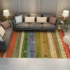 Colourful Modern Splicing Geometric Rugs Floormat for Living Room Bedroom Office Hall
