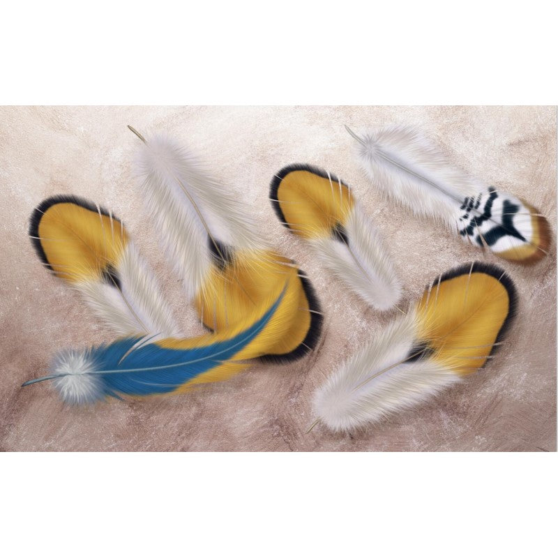 Colourful Three-dimensional Feather Modern Rugs Floormat for Living Room Bedroom Office Hall - Image 2