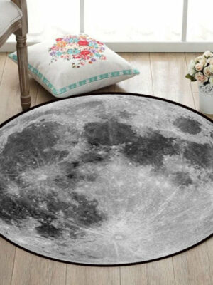 Dark Gray Round Carpet Modern for Living Room Bedroom Kitchen