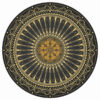Yellow Green Round Vintage Style 3D Flower Patterned Rugs Living Room Bedroom Office Anti-slip Area Floor Mats