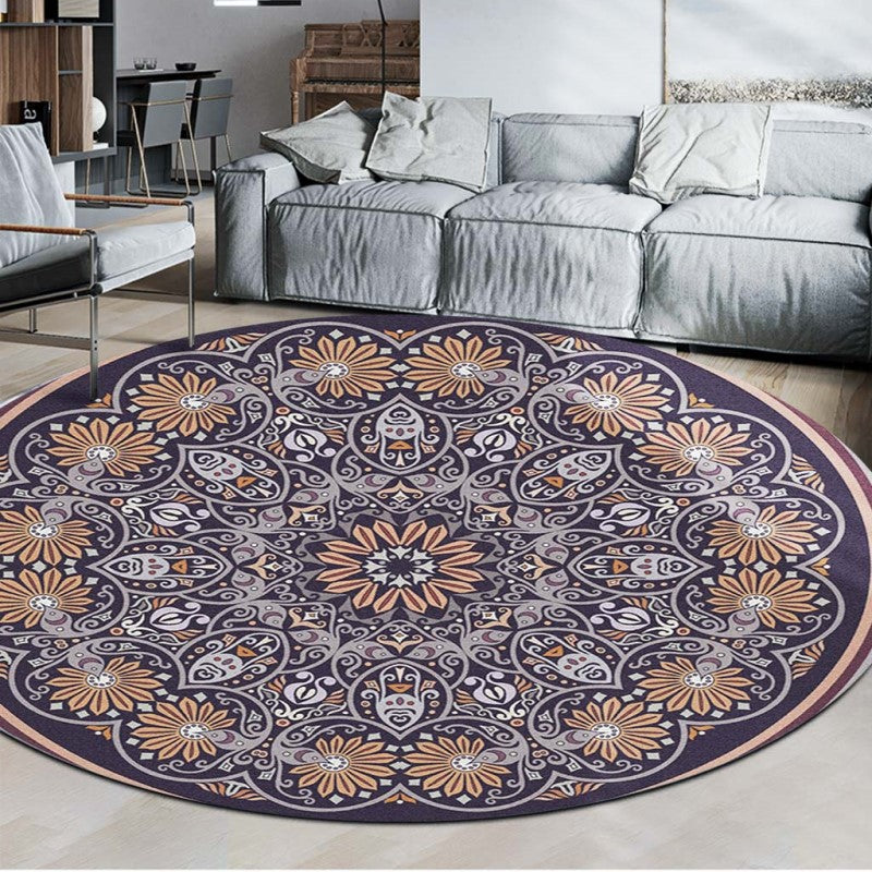 Traditional Rugs Round Vintage Patterned Style Patterned Rugs for the Living Room Bedroom Kitchen - Image 3
