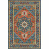 Traditional Quality Orange Blue Printed Pattern Faux Cashmere Vintage Area Rugs Floor Mat for Living Room Hall Office