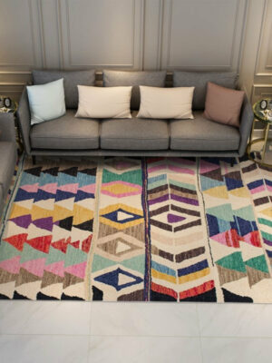 Traditional Colourful Printed Pattern Vintage Area Rugs Floor Mat for Living Room Hall Office