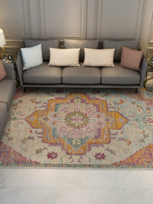 Gorgeous Pretty Traditional Printed Pattern Vintage Area Rugs Floor Mat for Living Room Hall Office