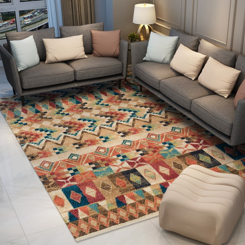 Striped Traditional Colourful Printed Pattern Vintage Area Rugs Floor Mat for Living Room Hall Office - Image 3