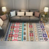 Striped Colourful Vintage Quality Polyester Printed Pattern Traditional Area Rugs Floor Mat for Living Room Hall Office