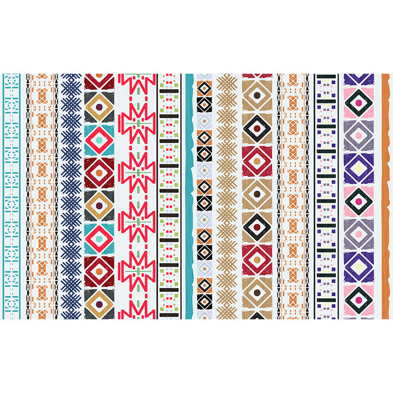 Striped Colourful Vintage Quality Polyester Printed Pattern Traditional Area Rugs Floor Mat for Living Room Hall Office - Image 2