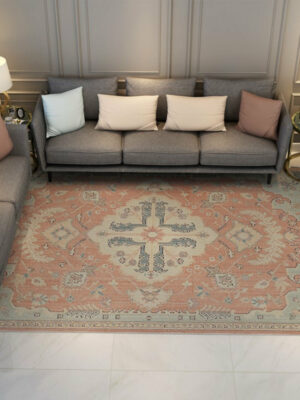 Quality Vintage Polyester Printed Pattern Traditional Area Rugs Floor Mat for Living Room Hall Office