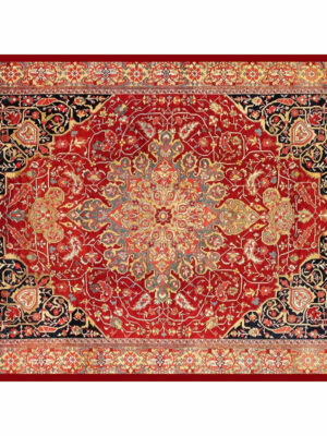 Traditional Floral Patterned Area Red Rugs Vintage Floor Mat Polyester for Bedroom Hall Office Living Room
