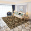 Brown Yellow Floral Vintage Patterned Area Rugs Traditional Floor Mat Polyester for Bedroom Hall Office Living Room