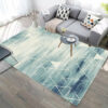 Green Small Fresh Style Modern Simple Geometric Contemporary Rugs for Living Room Dining Room Bedroom