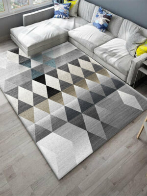 Lozenge Pretty Modern Geometric Contemporary Rugs for Living Room Dining Room Bedroom