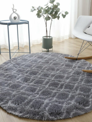 160cm Grey Soft Round Comfortable Shaggy Rugs