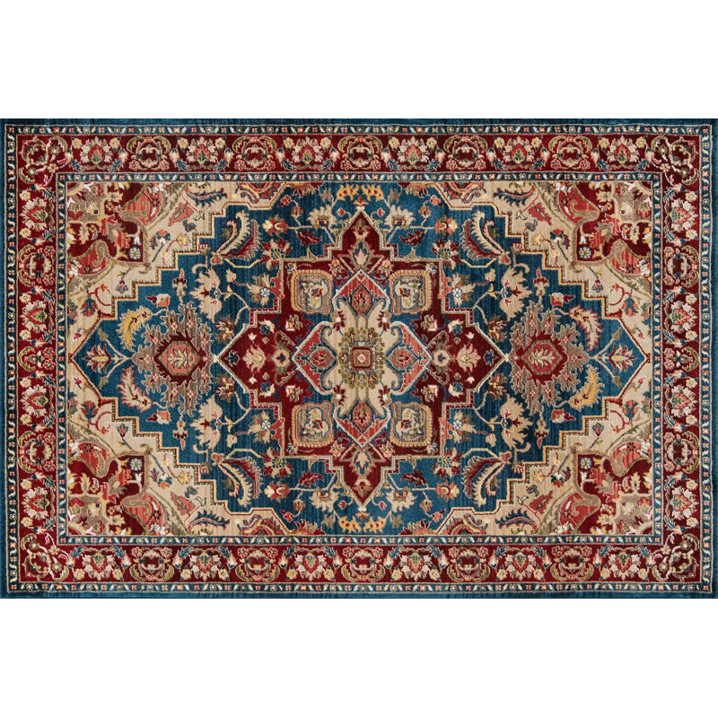 Traditional Pattern Area Rugs Floral Vintage Polyester Floor Carpet for Hall Living Room Office Bedroom - Image 2
