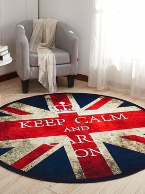 British Flag Pattern Modern Round Rug for Living Room Bedroom Kitchen Hal