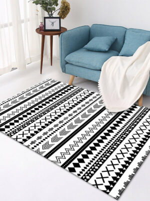 Modern Area Rugs Geometric Moroccan Polyester Carpets for Office Bedroom Hall Dining Room Living Room