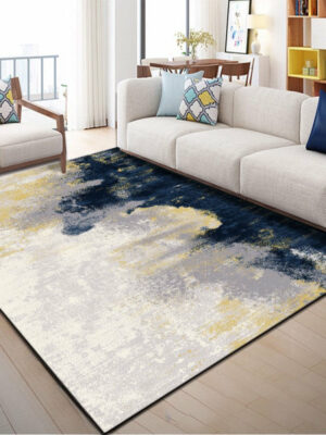 Abstract Area Rugs Gradient Modern Polyester Carpets for Dining Office Room Living Room Bedroom Hall